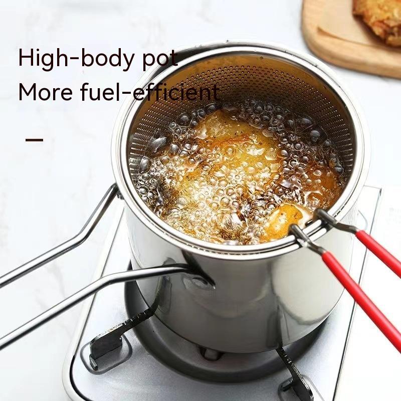 Deep Frying Pan Household 304 Stainless Steel Gas