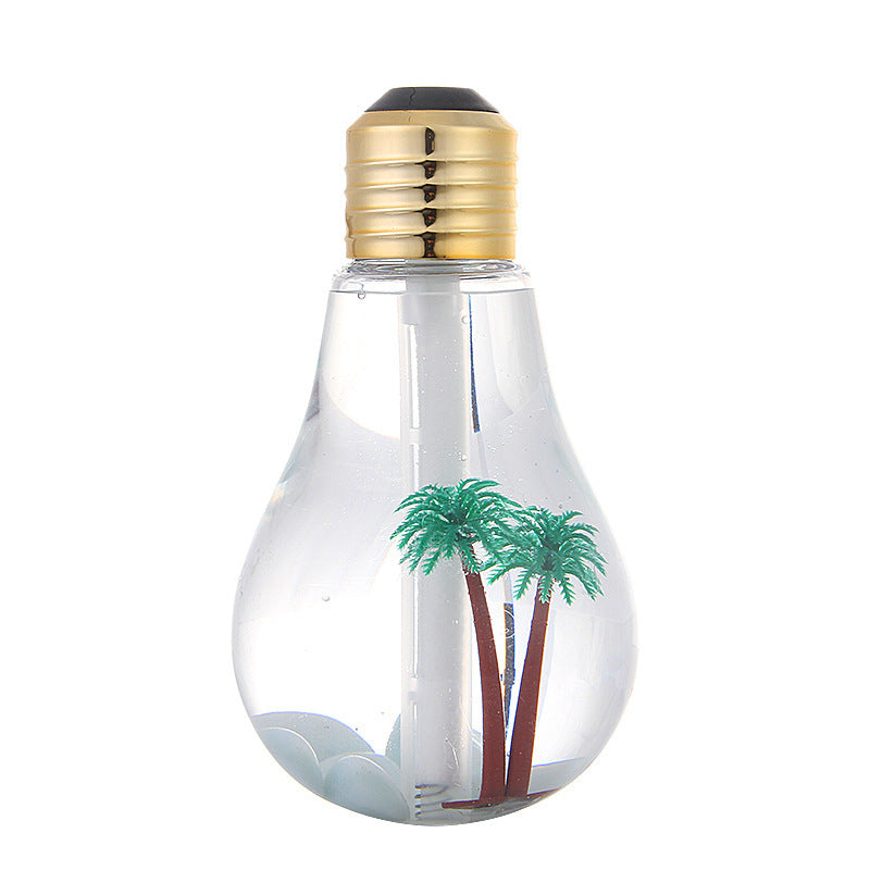 Creative Small Night Lamp Micro Landscape Atomizer Usb Mute Small Colorful Bulb Humidifier