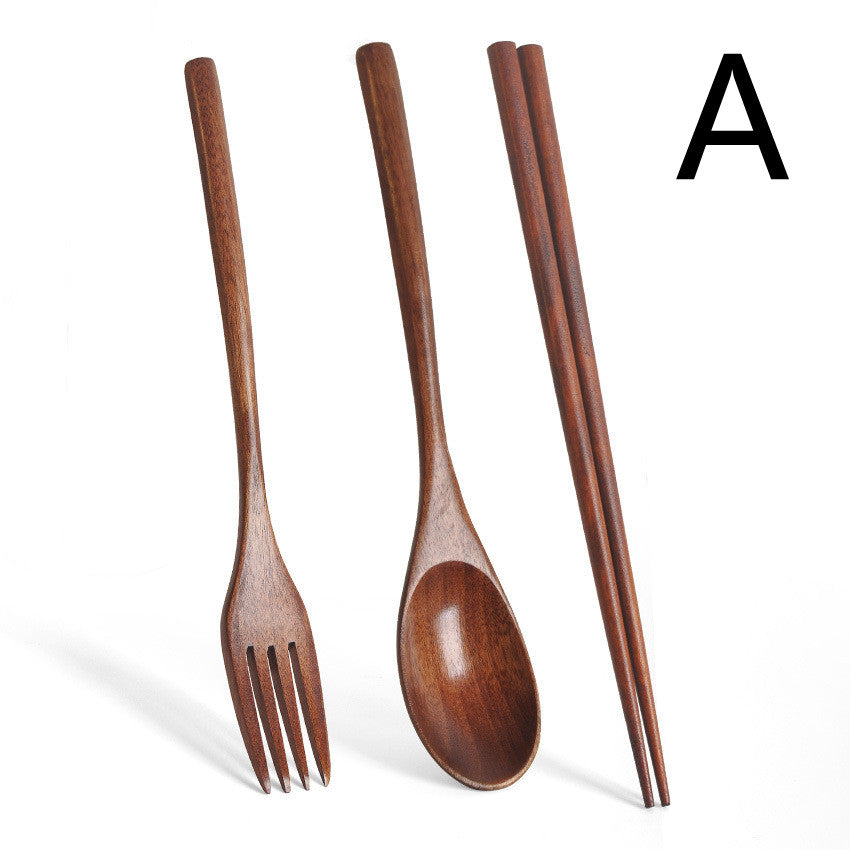 Creative Color Wooden Spoon Set Of Korean Wooden Tableware