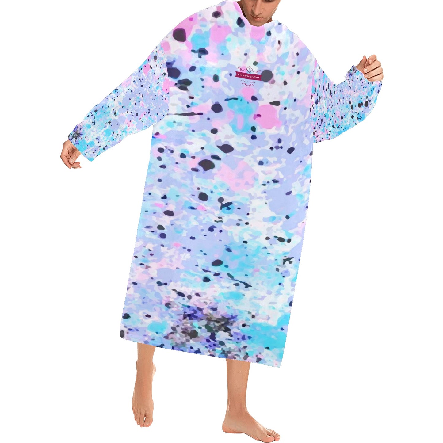 CWS Cozy Vibe Blanket Robe with Sleeves for Adults by Cozy Winter Store