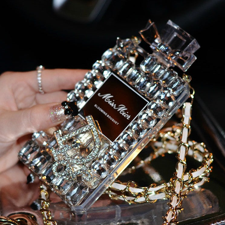 Essence Elysium: Perfume Bottle Bow Phone Case.