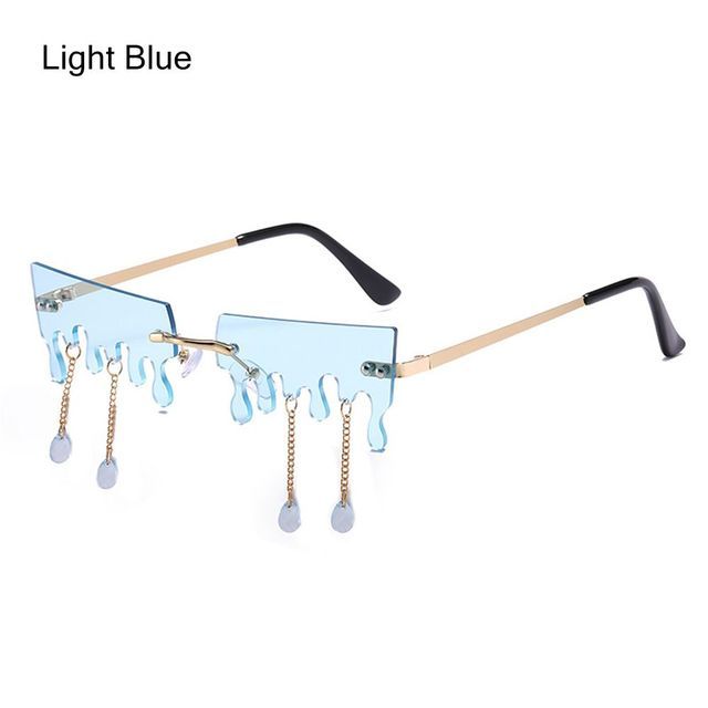 Fashion Butterfly Rimless Sunglasses For Women