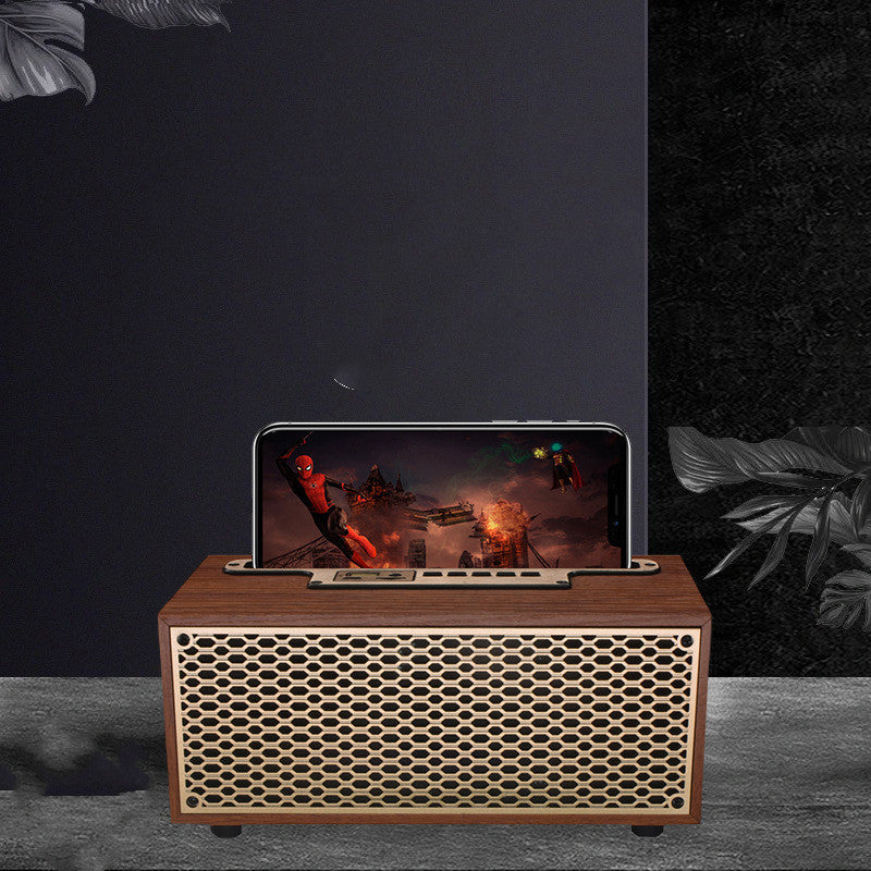 Wireless Home Retro Wood Grain Bluetooth Speaker