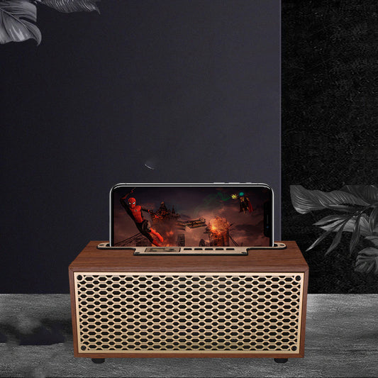 Wireless Home Retro Wood Grain Bluetooth Speaker