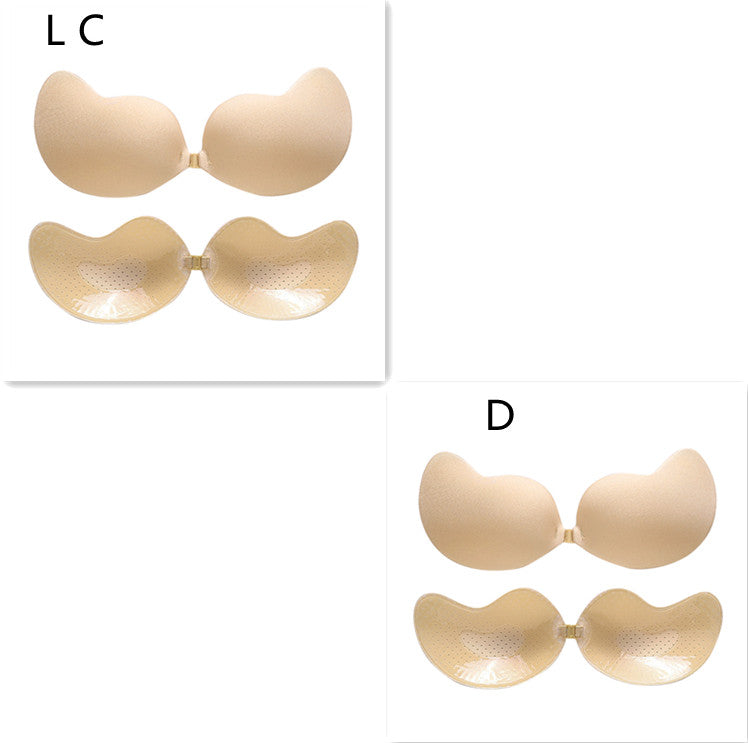 Unsichtbarer Push-Up-BH, rückenfreier, trägerloser BH, nahtloser Frontverschluss, Bralette-Unterwäsche