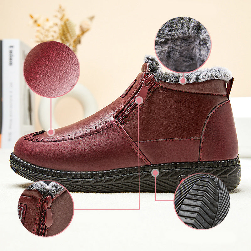 Plüsch Stiefeletten Winter warme Schuhe Geschenk für Mama Schneestiefel Frauen