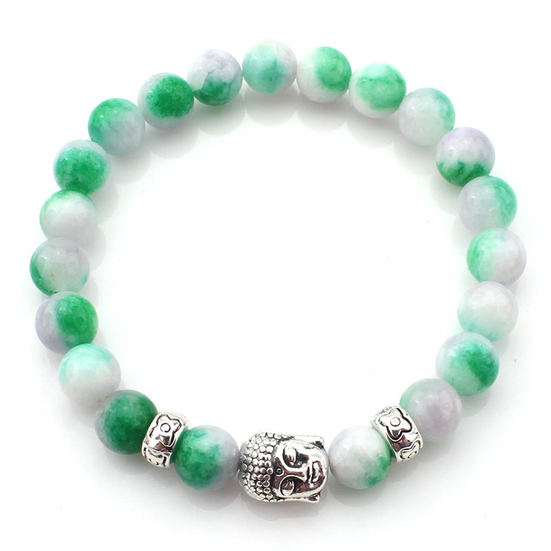 Natural Stone Buddha Head Bracelet