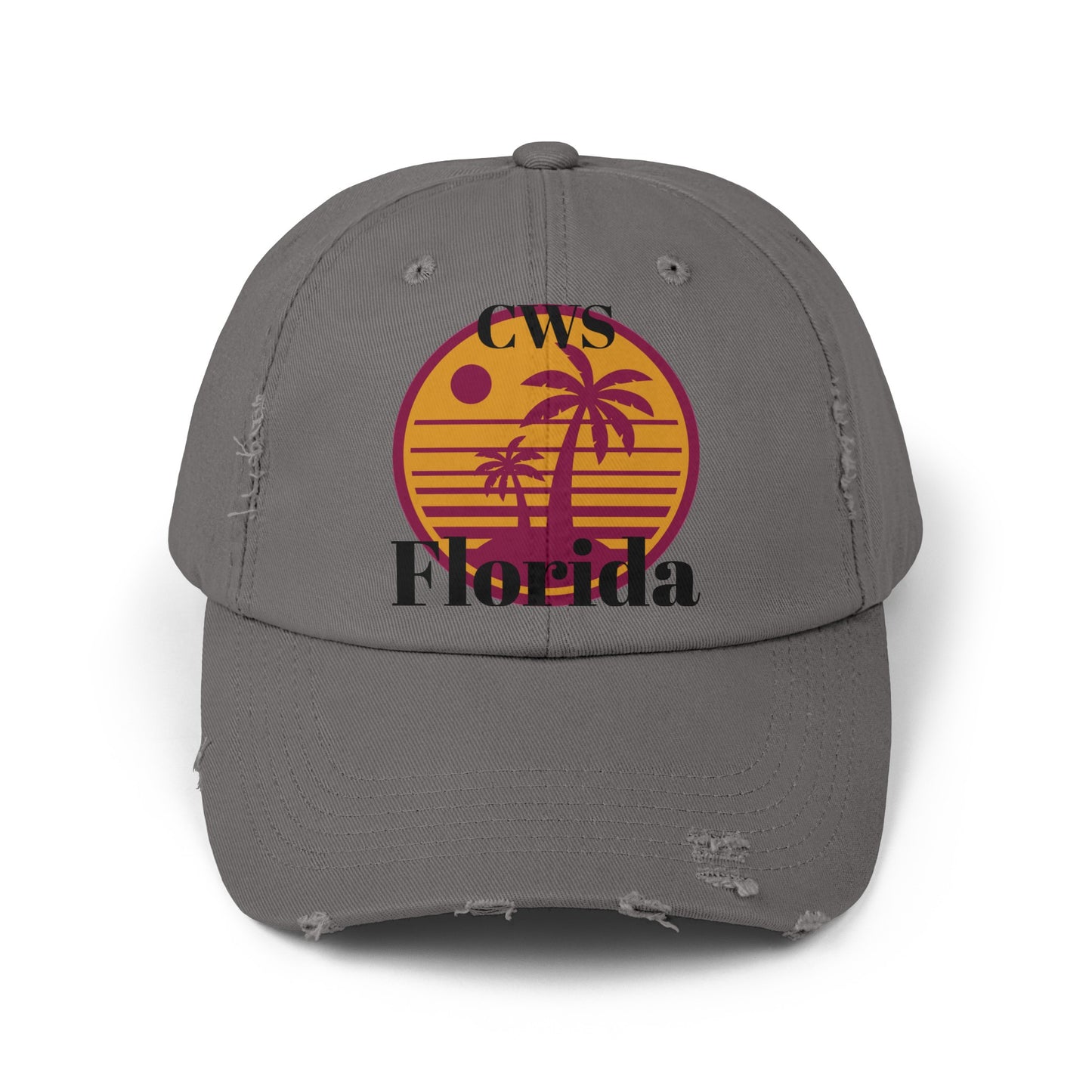 CWS Florida Unisex Distressed Cap By Cozy Winter Store (ships within USA only)