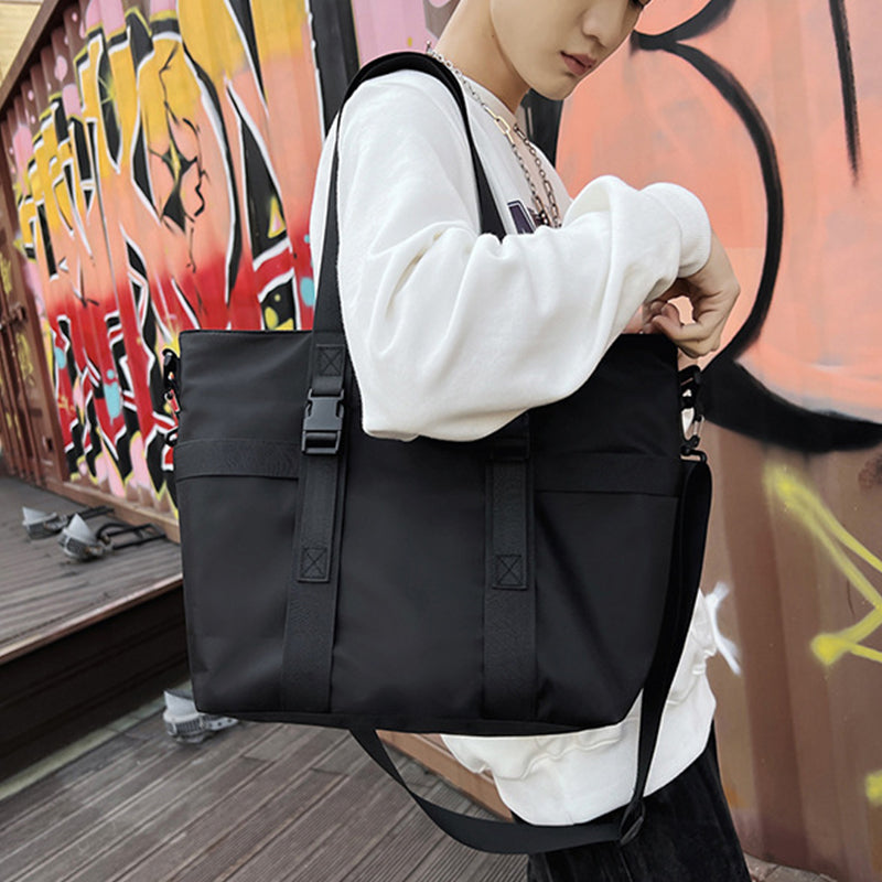 Ins Cool Handbags Large Capacity Waterproof Shoulder Bag Men And Women Fashion Business Travel Crossbody Bags