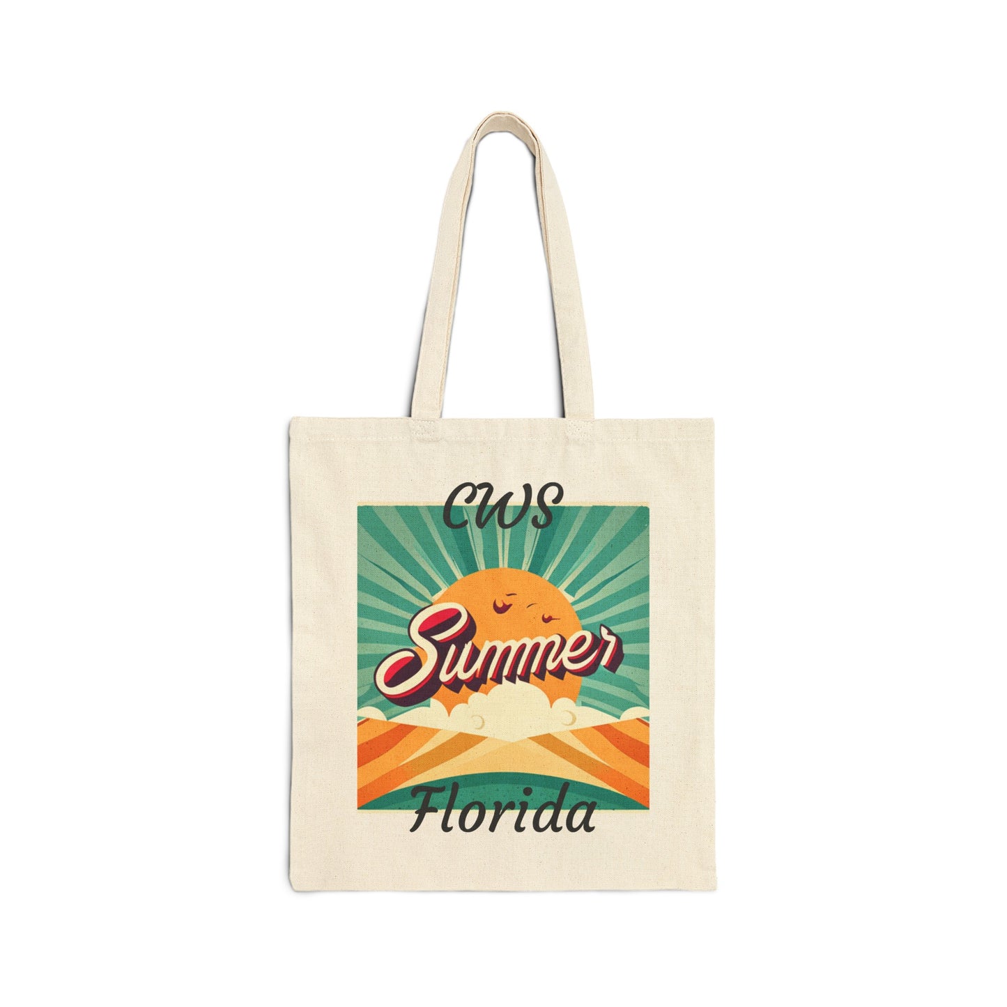 CWS Florida Cotton Canvas Tote Bag By Cozy Winter Store ( ships within USA only)