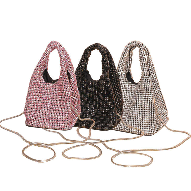 Women's Cross Body Portable Chain Gas Evening Bag