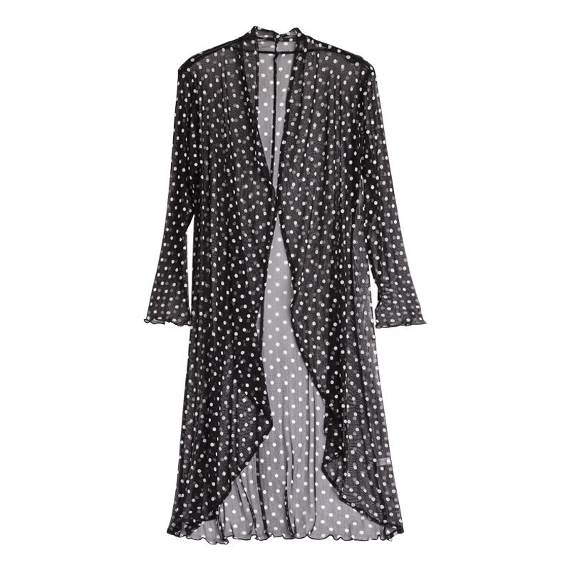 Stylish Mesh Print Sunscreen Coat