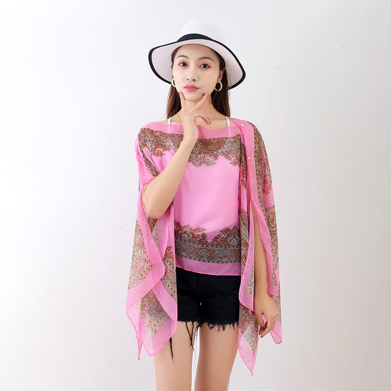 Fashionable Chiffon Breathable Pullover Shawl