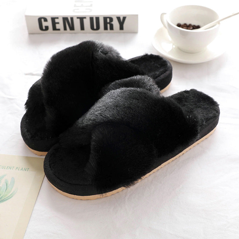 FashionHeat: Stylish women's winter platform thermal cotton slippers for indoor warmth.