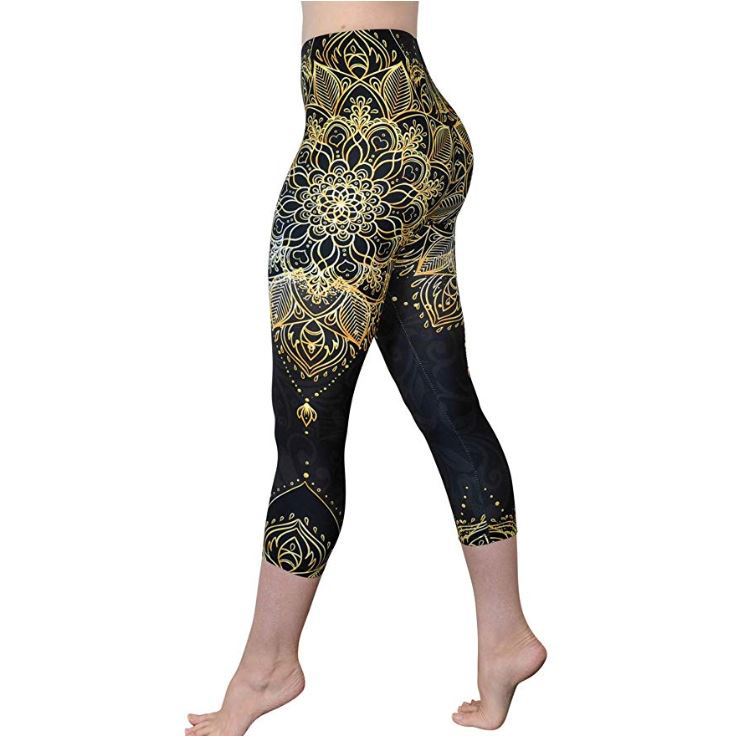 Bedruckte, hoch taillierte, hochelastische Lauf-Fitness-Sport-Yoga-Hose