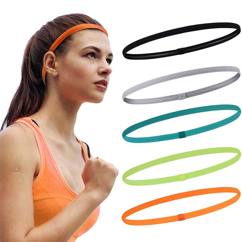 Unisex Non-slip Silicone Strip Sweat Guide Sports Headband