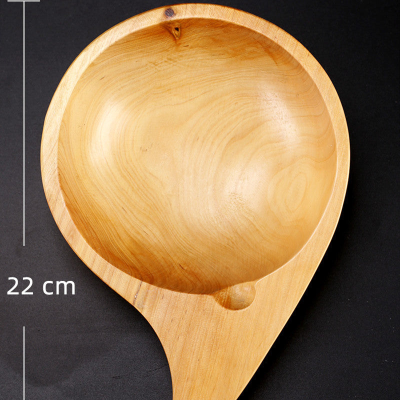 Wooden spoon water scoop