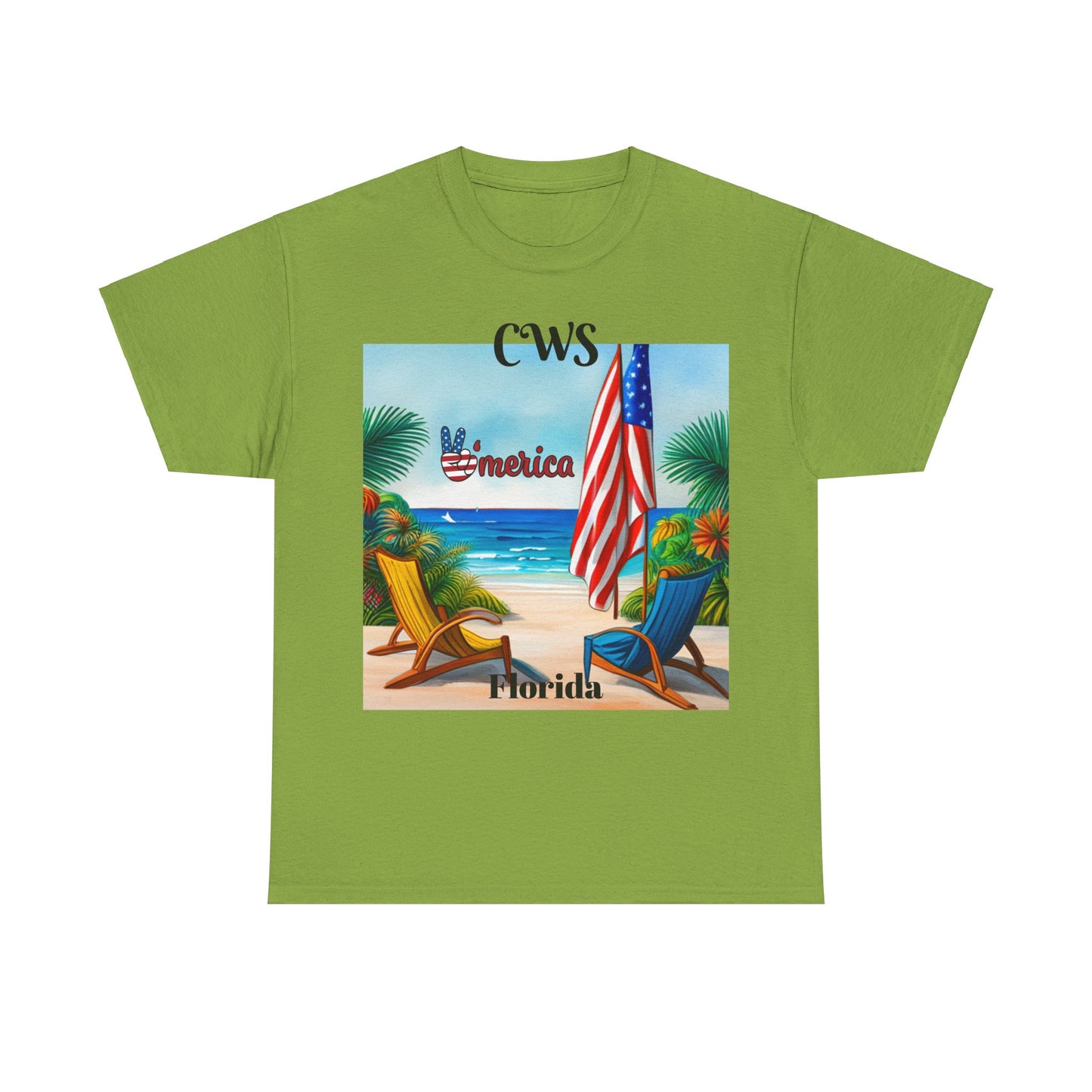 CWS Florida Unisex Heavy Cotton Tee By Cozy Winter Store