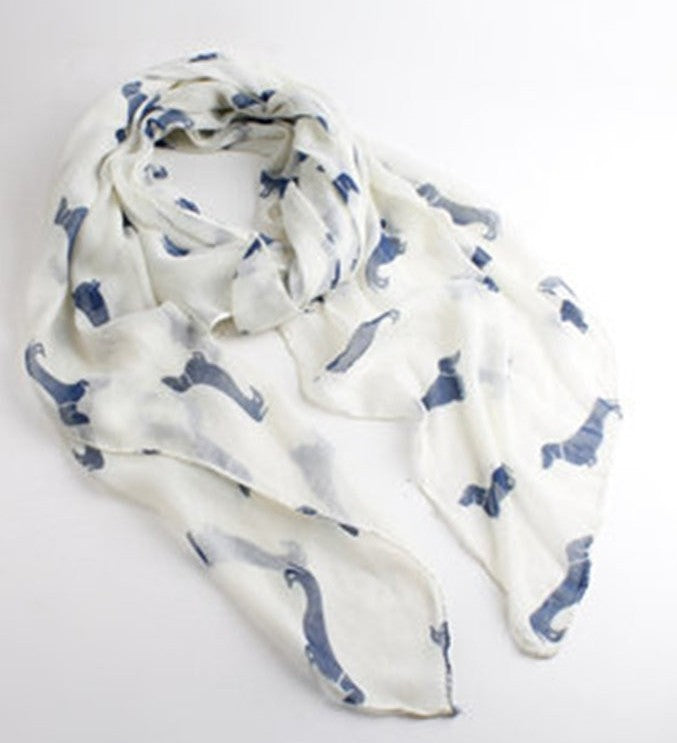 Printed animal print shawl scarf