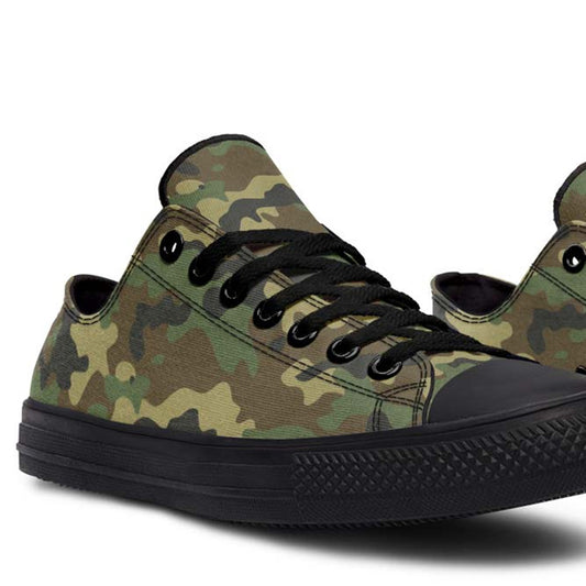 UrbanKicks Camo Punk Fashion Print Couple Low-Top Canvas Shoes