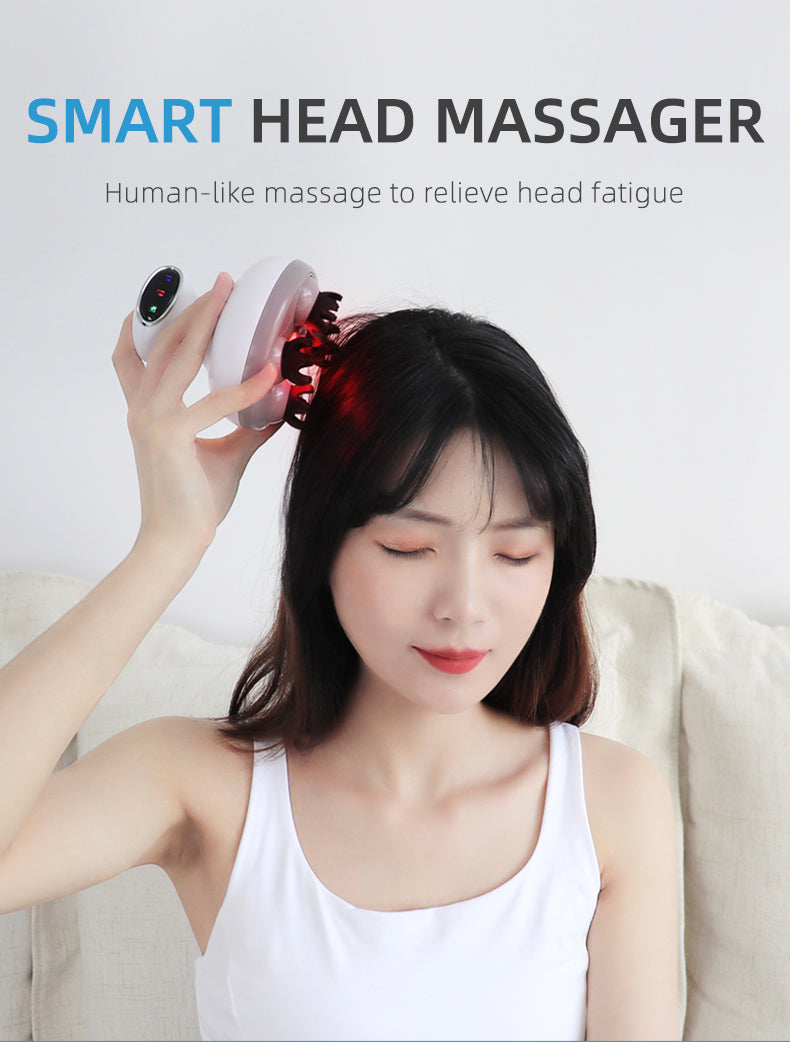 Electric Portable Head Scratcher Massager Electric Hair Growth Scalp Relax Stress Release Massager