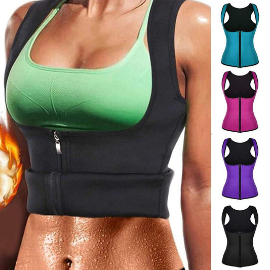 Zipper-Style Ladies Body Tummy Court Corset, Yoga Wear, Fitness Vest, Shapewear