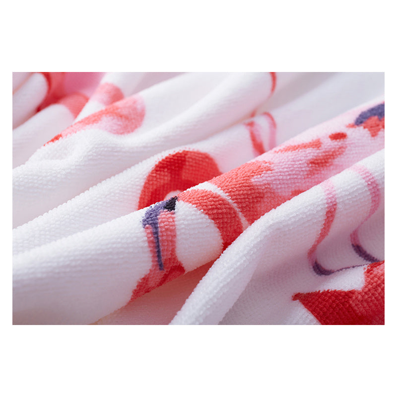 Microfiber plant printed beach towel