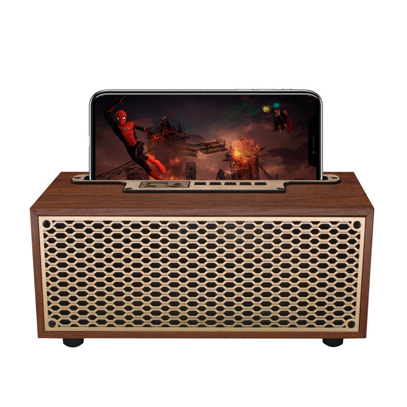 Wireless Home Retro Wood Grain Bluetooth Speaker