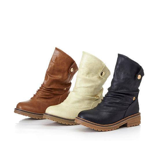 Winter autumn boots for female new round