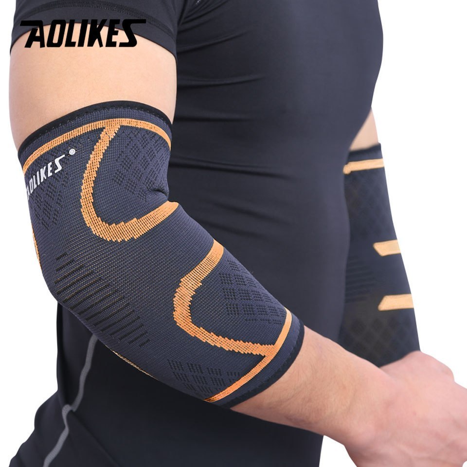 AOLIKES 1PCS Breathable Elbow Support Basketball Football Sports Safety Volleyball Elbow Pad Elastic Elbow Supporter