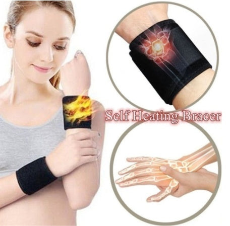 Self heating wrist guard