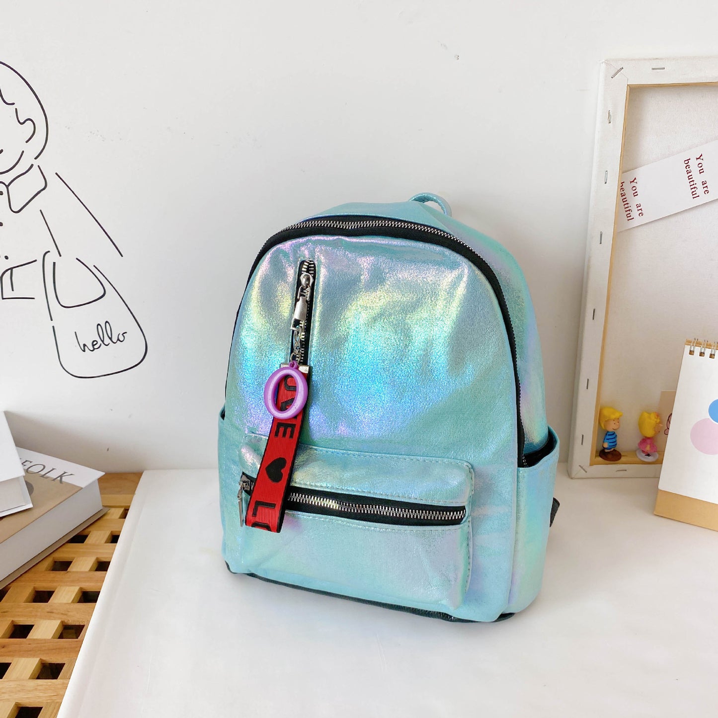 Laser-colored cute backpack