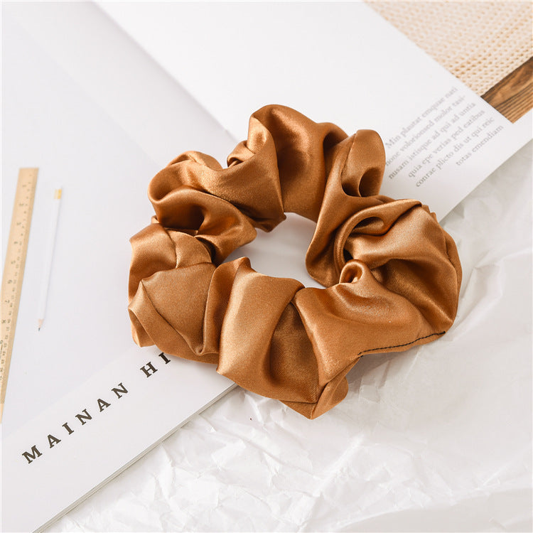 Satin Cloth Large Intestine Circle Hair Tie Set Solid Color