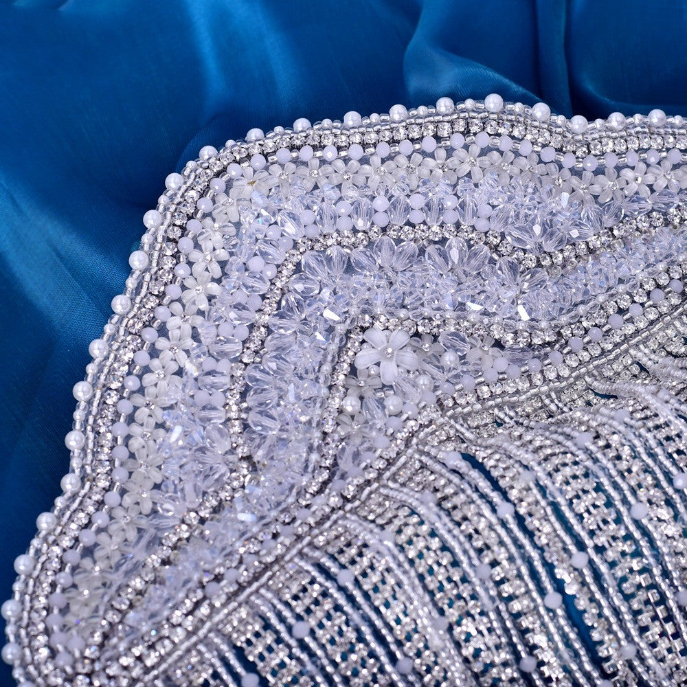 Versatile Crystal Pearl Fringe Shawl