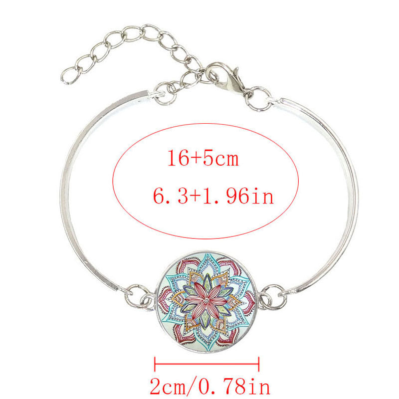 Mandala Flower Time Gemstone Necklace