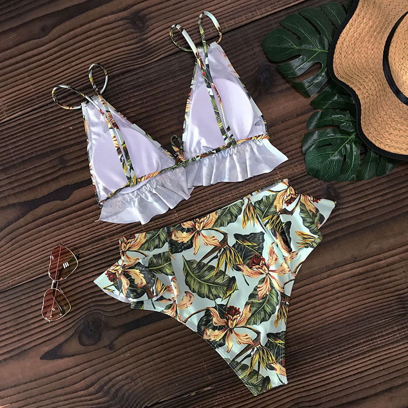 Split print ladies bikini