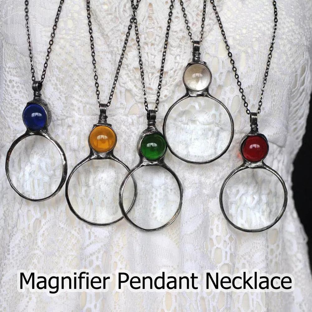 New Mother's Day Magnifying Glass Pendant Necklace