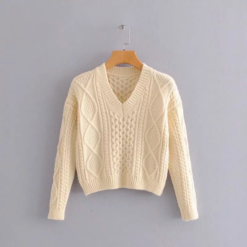 Autumn and winter diamond sweater