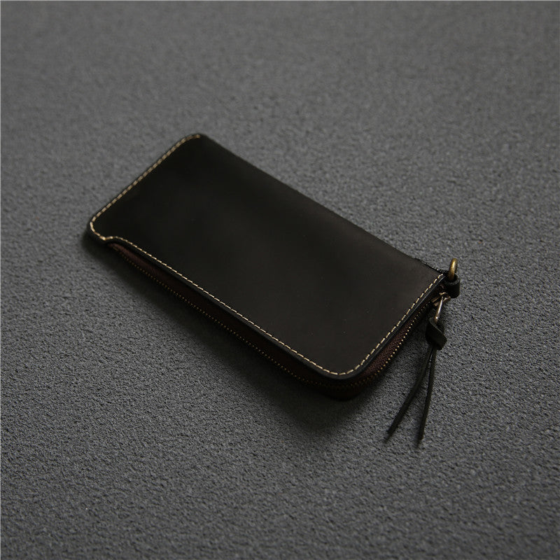 Wallet Top Layer Leather Belt Zipper Wallet