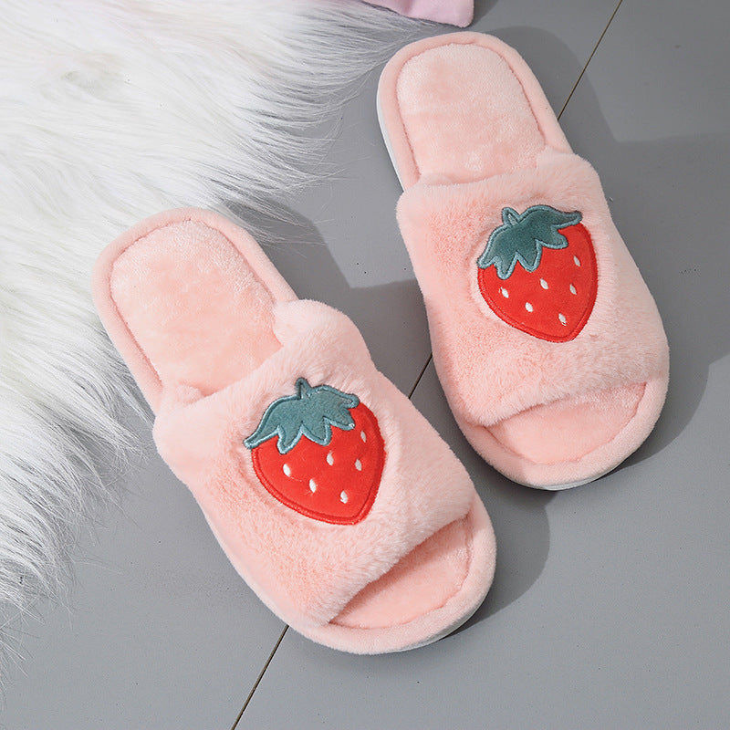 FruityFeet: Cotton slippers for women with a fun fruit-inspired design.