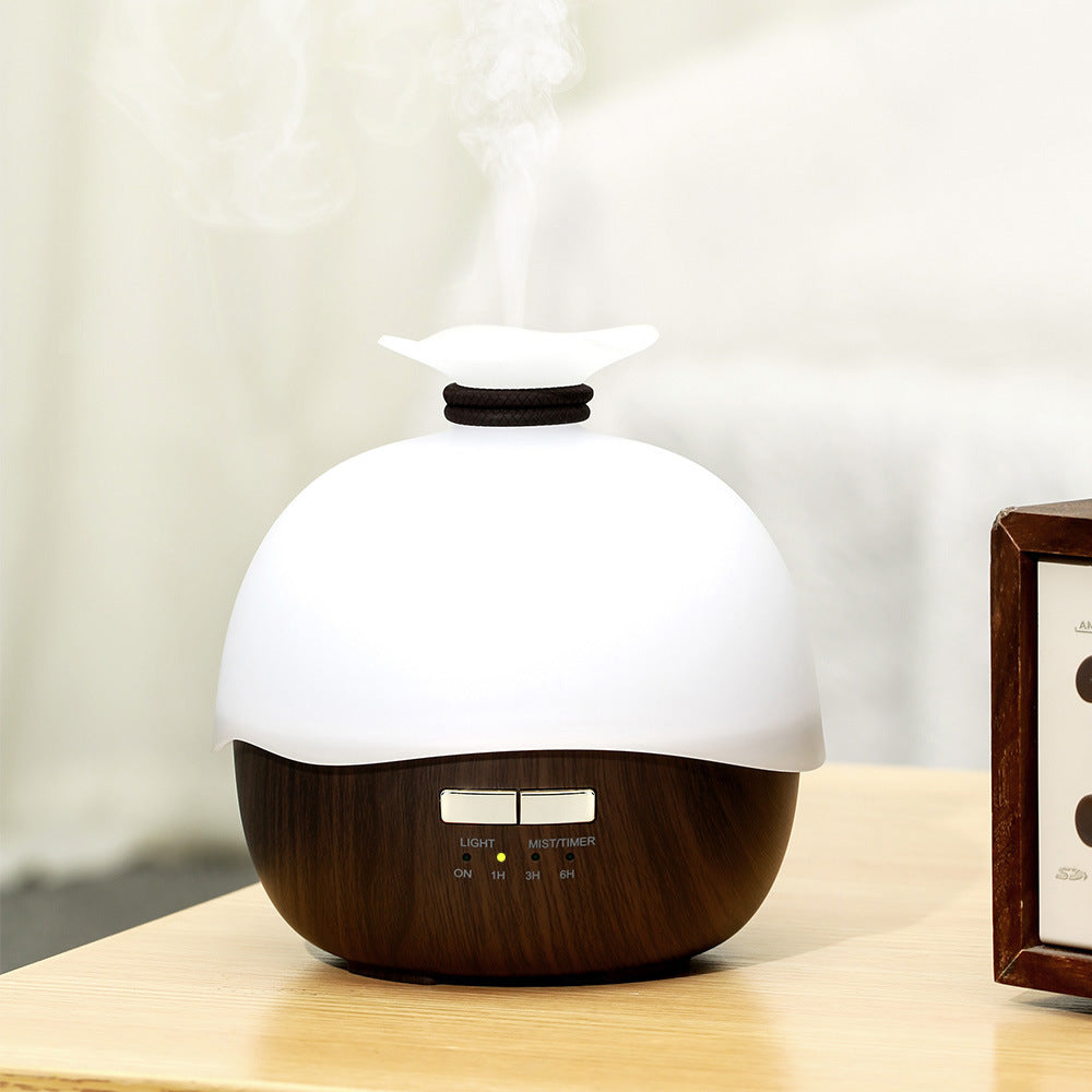 New Wood Grain 400ml Aroma Diffuser Creative Ultrasonic Diffuser Humidifying Fragrance