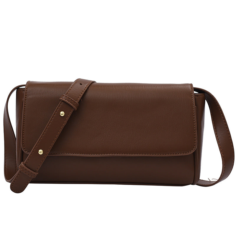 Simple Commuter Solid Color Winter Shoulder Bag