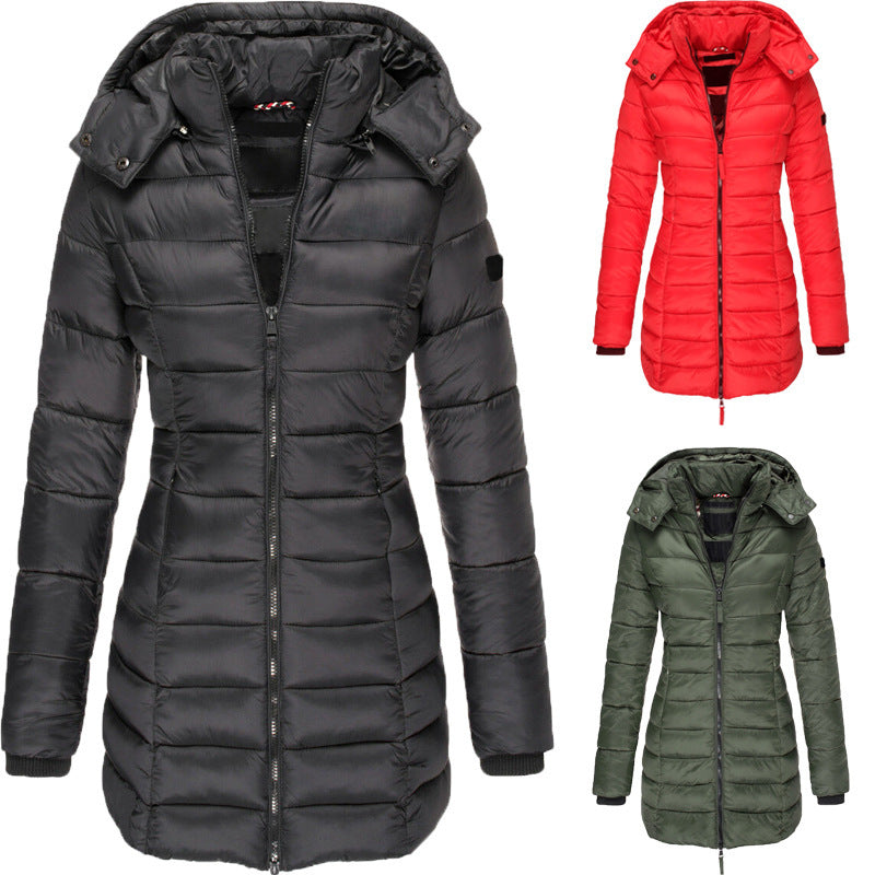 Chic Warmth: Lady's cozy and stylish winter coat.