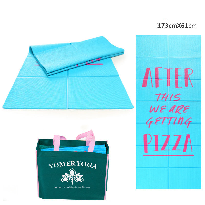 Foldable and portable yoga mat