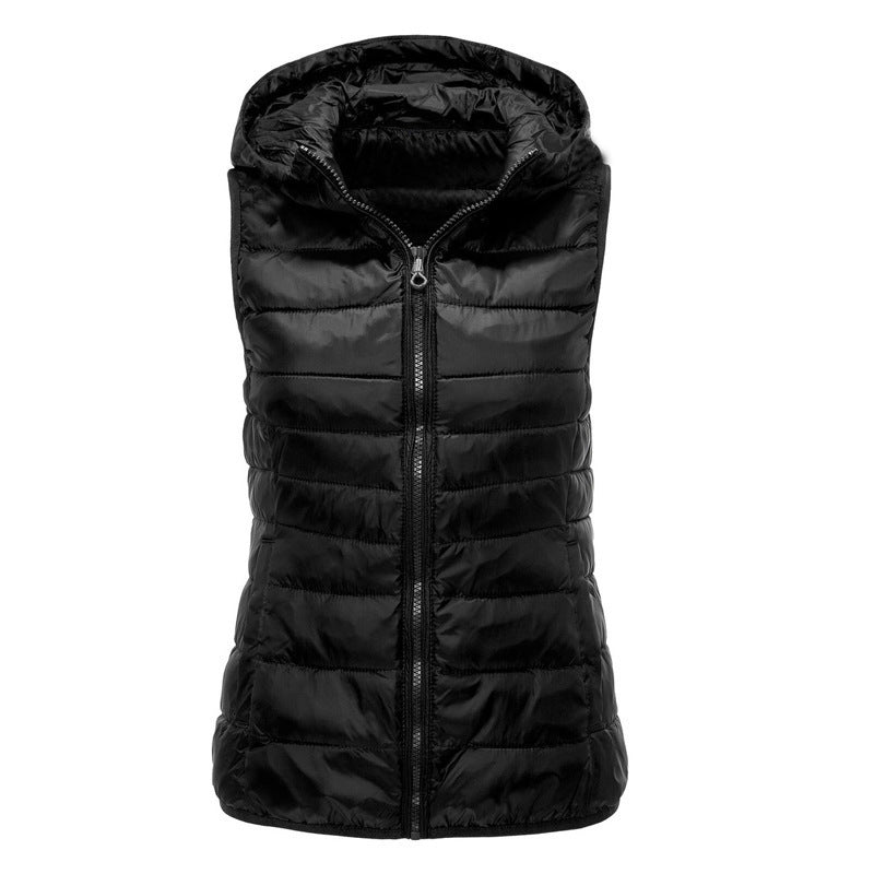 Women's Warm Vest Hooded Vest Cotton-padded Jacket