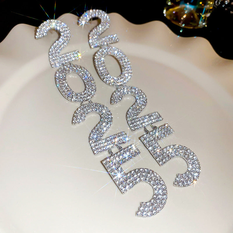 Diamond-embedded 2025 Exquisite High-grade Earrings