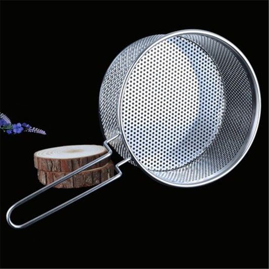 Stainless Steel Fryer Frying Basket Punching Colander Strainer Spoon