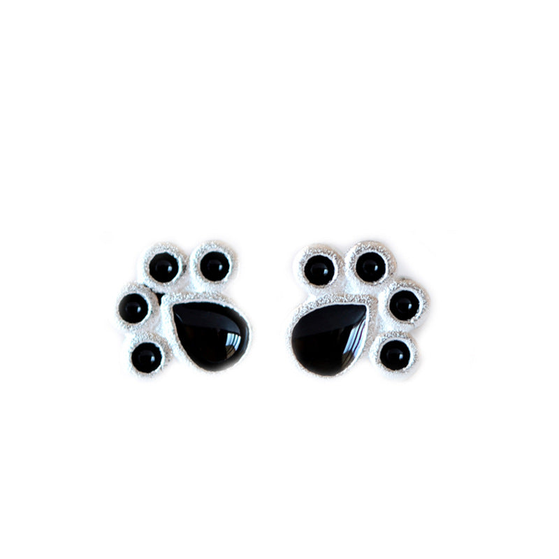 Silver Plating LittleFootprintClaw Stud Earrings