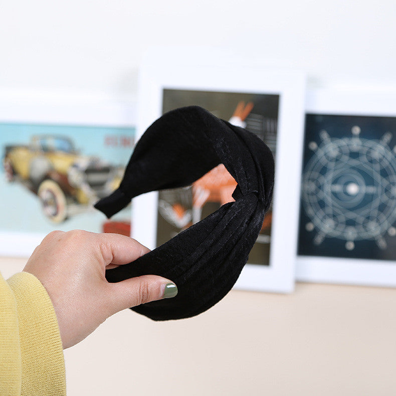 Retro sweet hair clip with wide-brimmed headband