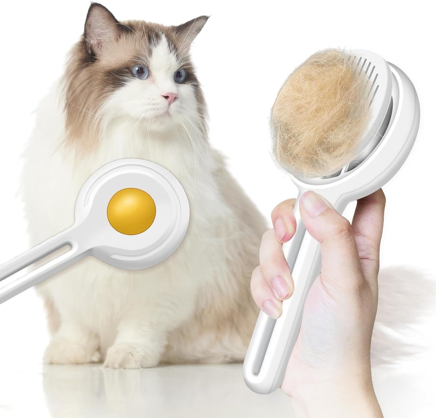 Cat Brush With Release Button Cat Brushes For Indoor Cats Shedding Cat Hair Brush For Long Or Short Haired Cats Cat Grooming Brush Cat Comb For Cat Dog Massage Self Cleaning Brush Removes Loose Fur